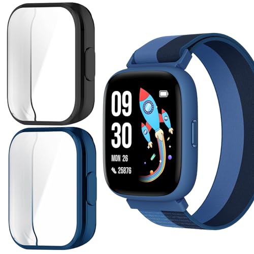 Coque BIGGERFIVE BW02 Lamshaw lot de 2 protections d'écran TPU noir et bleu