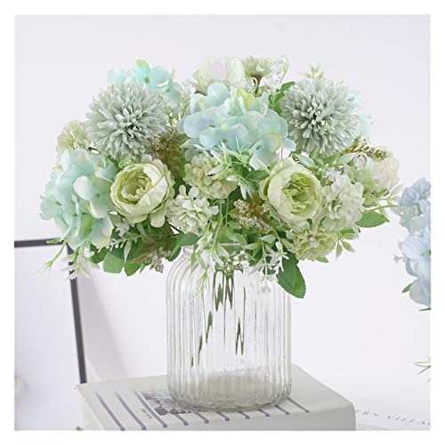 XMYINGWEI Kunstbloemen Zijde Nep Boeket Kunstbloemen Bruiloft Woondecoratie Nep Bloemen Faux Home Groen voor Indoor… - Image 5