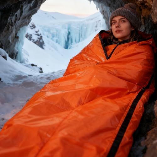 Outdoor Sleeping Bag - Windproof Equipment for Adventure | Camping Thermal Blanket with Compact Design, Warm Travel Gear, Hiking Backpacking Accessory for Women Men Enthusiasts – Image 3