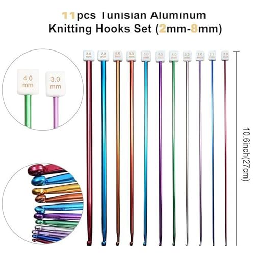 Ganchos tunecinos de madera con cable para tejer colchas con suavidad y sin esfuerzo 4