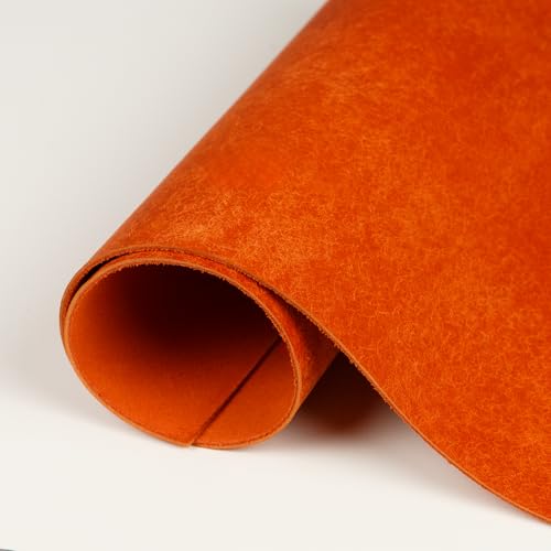 Feuilles de cuir pour travaux manuels Eren's Leather Goods orange 30,5 cm atelier maroquinerie