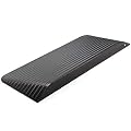 ScinoTec 4" Rise Solid Rubber Power Wheelchair Threshold Ramp Doorway (4" Rise, 1 Pack-Black)