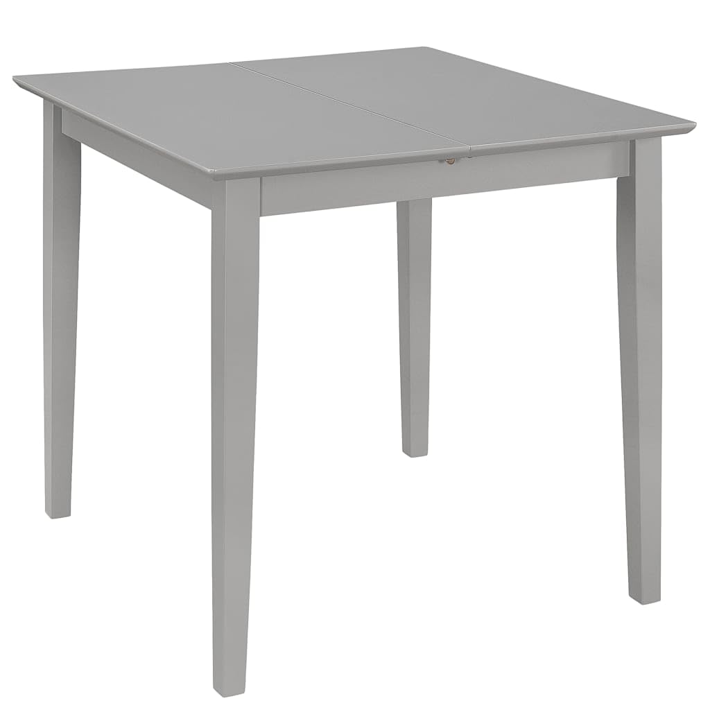 Generisch Ensemble de salle à manger 3 pièces, table extensible, 2 chaises, gris