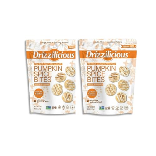Pumpkin Spice Mini Rice Cakes with Chia, Quinoa & Flax, 8 oz, (2 Pack) - Total 16 oz