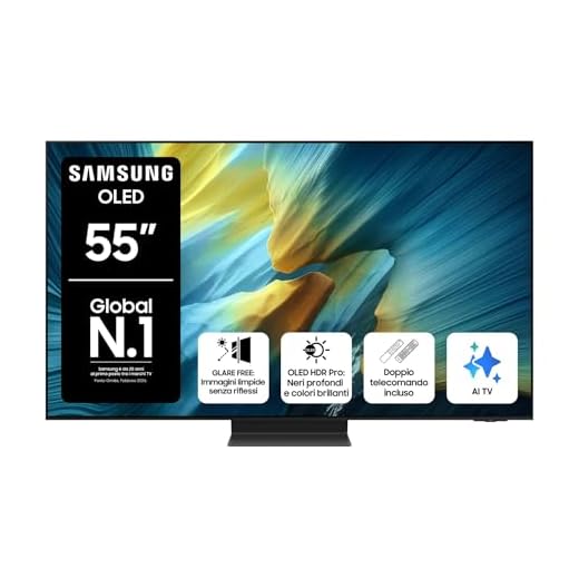 Samsung OLED 4K Vision AI Smart TV 55'' QE55S95FAEXZT, NQ4 AI Gen4 Processor, 4K AI Upscaling, Glare Free, Dolby Atmos & OTS+, Infinity One Design, PACCHETTO INTRATTENIMENTO, 2025