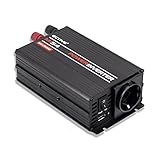 LIEFERUMFANG - 1x 12V auf 230V 300W Spannungswandler MI32, 1x Ausführliche Betriebsanleitung auf Deutsch und Englisch, 1x Satz Ersatzsicherungen