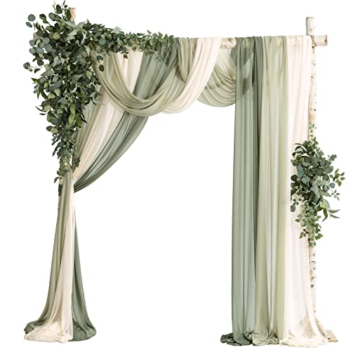 Ling's moment Wedding Arch Kit, Green Flowers...