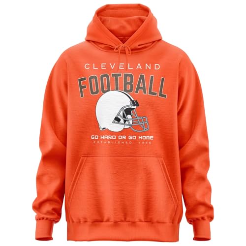 Cleveland Football Gameday Hoodie, Go Hard or Go Home Cleveland Men and Womens Hoodies