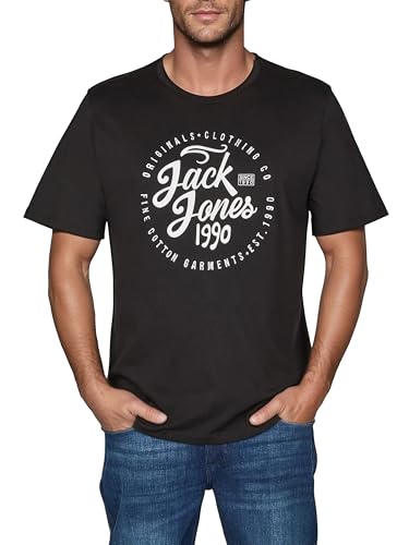 JACK & JONES Tshirt Herren Regular Fit JJLINO 4er Pack Set Pack Rundhals Kurzarm Sommer Tee Shirt Print, Größe:M, Farbe:Pack 5 – Ansicht 7