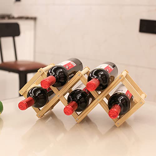 Soporte para vino de madera para 3 botellas, pack 2 miniatura 1
