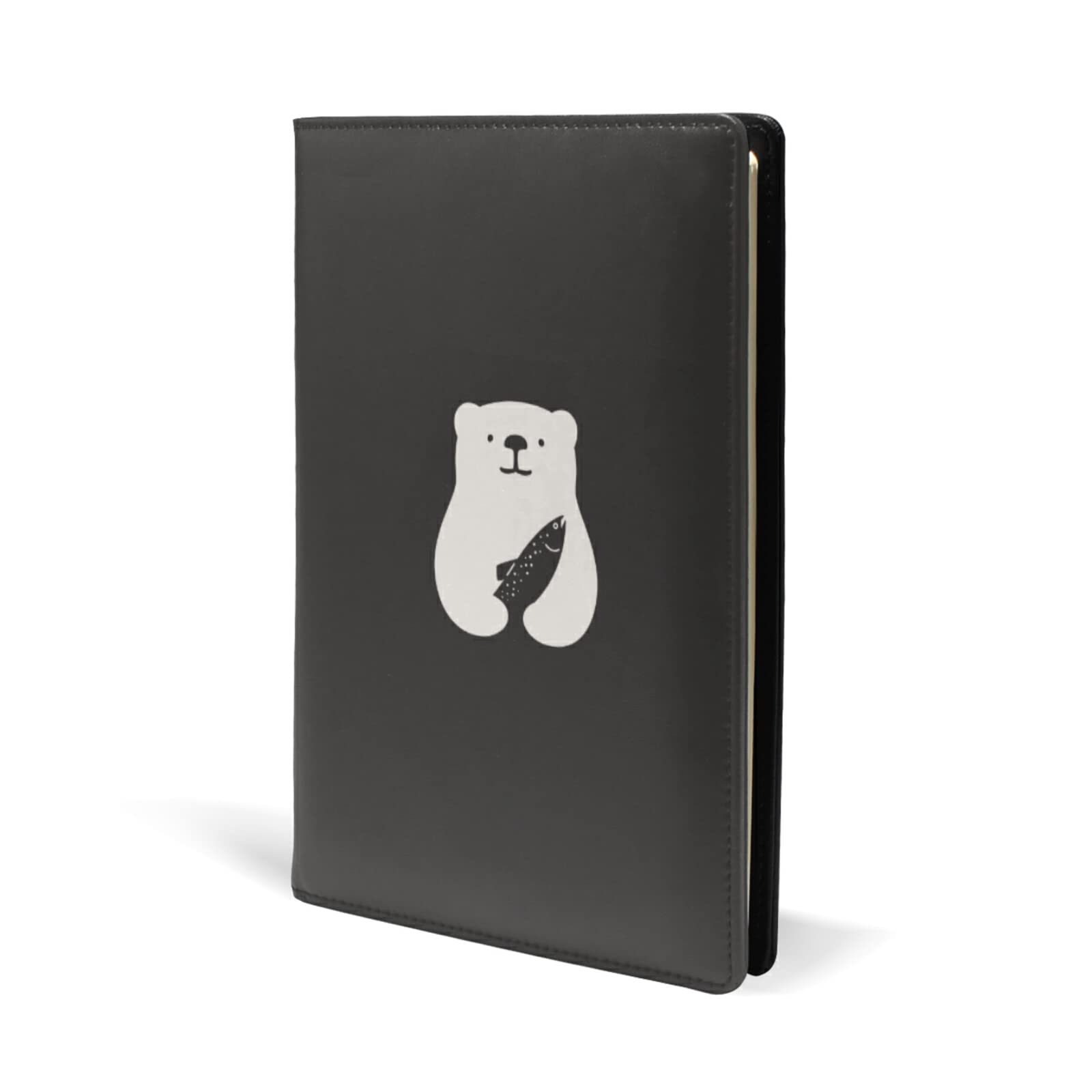 Amazon | SoreSore（ソレソレ） ブックカバー a5 白熊 さかな 黒