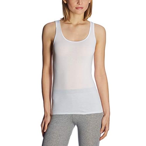 Schiesser - Camiseta Interior sin Mangas para Mujer, Talla M (Talla 38 EU 40 FR/ESP), Color Blanco 100