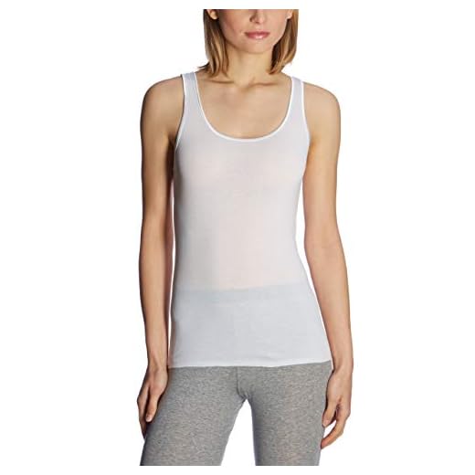 Schiesser - Camiseta Interior sin Mangas para Mujer, Talla M (Talla 38 EU 40 FR/ESP), Color Blanco 100