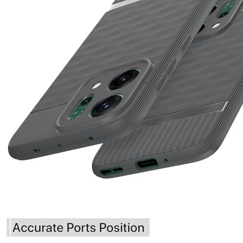 Image of Pikkme Back Cover for Oppo Reno 14 5G Camera Protection 3D Hexa Cube Design Silicone Protective Bumper Case (Grey)