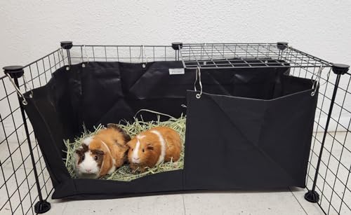 Hayzee Original Guinea Pig Hay Holder Feeder Litter Box Less Mess Encourages Natural Burrowing Instincts and Provides Ample Supply of Hay to Guinea Pigs and Rabbits (Black, 27" with Front) - image 6