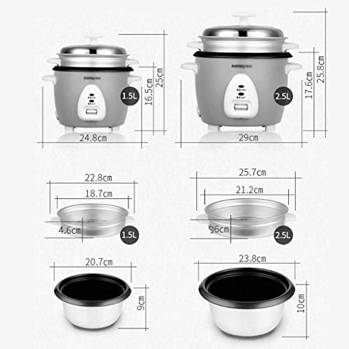 DFJU Elektroherd Roter Reiskocher Haushalt 1-3 Personen Mini-Reiskocher Schlafsaal Gewöhnlicher altmodischer gedämpfter… – Bild 3
