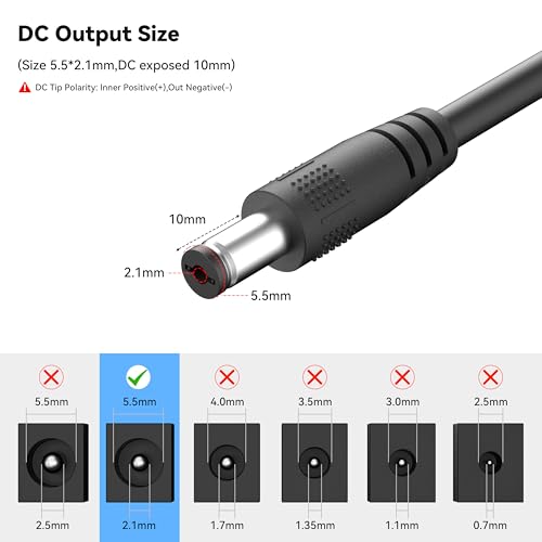 PAUTIX 24V DC Power Supply Adapter 24Volt 5A 120W AC to DC Converter Transformer 100-240V AC Input with 5.5 x 2.1mm US Plug for LED Strip, CCTV Camera by PAUTIX - Image 5