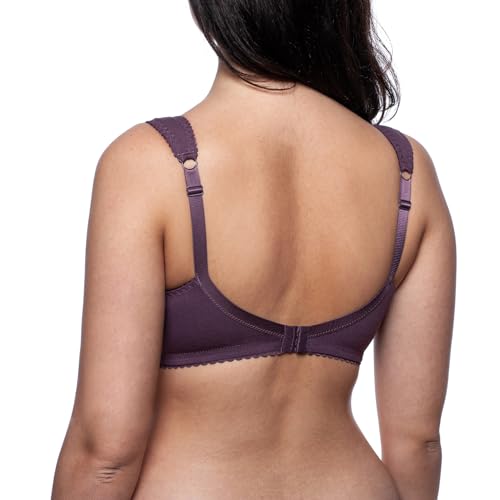 Image of Cotton Wireless Bra No Underwire Full Coverage Plus Size Sleep Minimizer