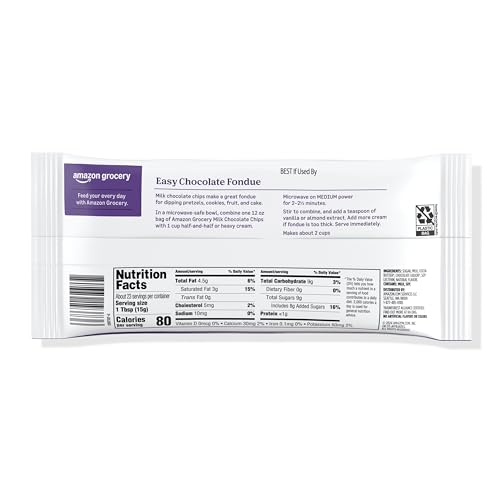 Amazon Grocery, Milk Chocolate Chips, 12 Oz (Previously Amazon Fresh, Packaging May Vary) - image 2