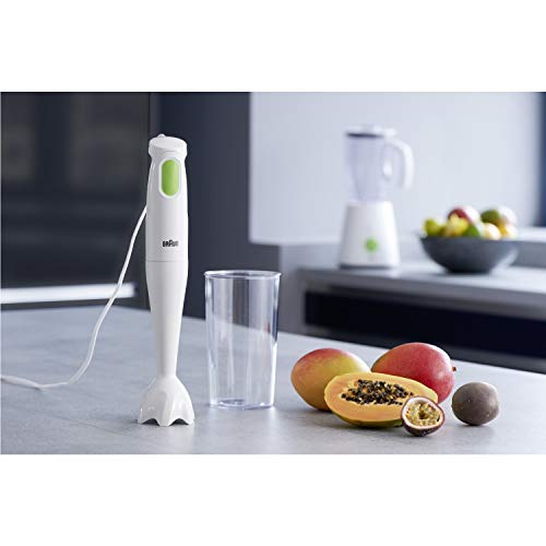 Image of Braun MultiQuick 1 Hand Blender 450W with EasyTwist Technology, Lightweight, Stainless Steel, BPA-Free for Baby Food, Chutney, Puree, Lassi, Smoothie, Soup, Shake (MultiQuick White)