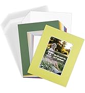 AUEAR, 10 Pack Mixed Color 8x10 Picture Mat Sets for 5x7 Photo/Print with White Core Bevel Cut Ma...