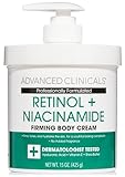 Advanced Clinicals Retinol Body Lotion, Firming & Anti-Aging Moisturizer for Crepey Skin, 15 Oz Retinol Face & Body Cream