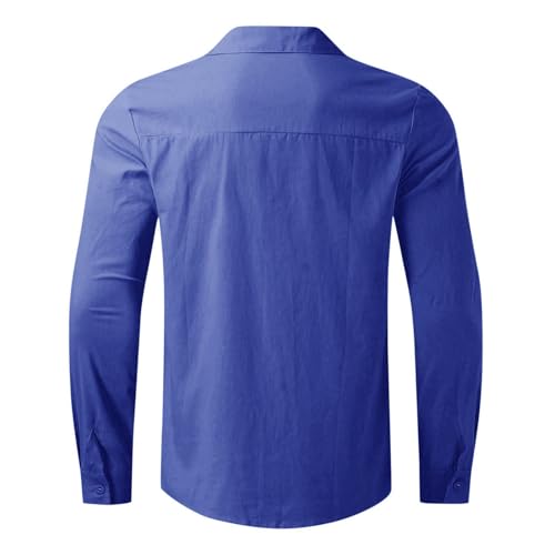 Guayabera Shirts for Men Casual Button-Down Shirts Long Sleeve Breathable Lightweight Camping Clothes Summer 20254