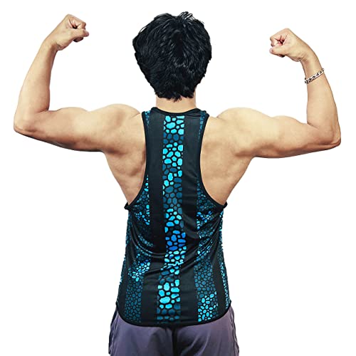 Image of AKIBA Mens Printed Fitness Workout Stringers Gym Stylish Vests