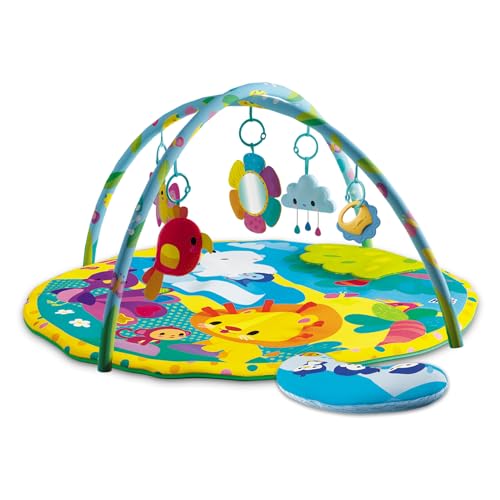 Tapis de jeu interactif bébé contre l'ennui avec thématique Zoo Friends