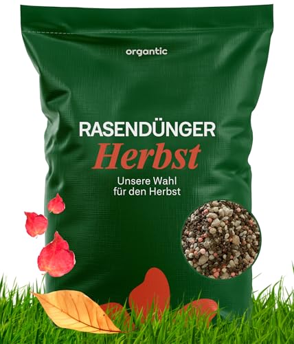 organtic Herbstrasendünger 5kg - Rasendünger mit Kalium für Herbst & Winter - Unterstützt sattgrünen Rasen, Moosverdrängung & starke Rasengräser - Für organische Rasenpflege im Garten organtic Herbstrasendünger 5kg - Rasendünger mit Kalium für Herbst & Winter - Unterstützt sattgrünen Rasen, Moosverdrängung & starke Rasengräser - Für organische Rasenpflege im Garten