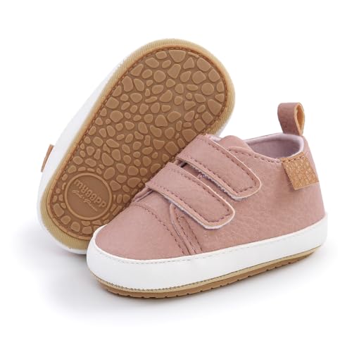 Image of Baby Girls Boys Shoes Soft Anti-Slip Sole Newborn First Walkers High Top Canvas Denim Unisex Infant Sneaker