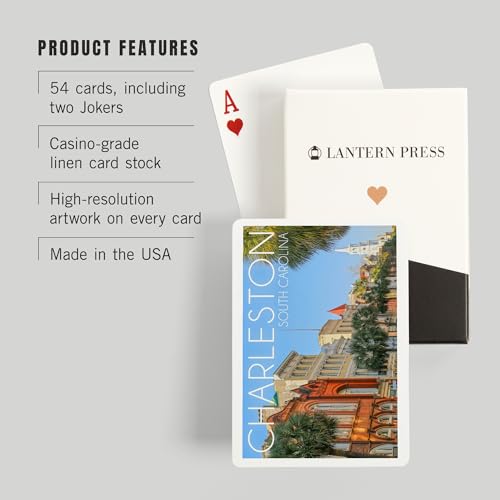 Lantern Press Charleston, South Carolina, 52 naipes póker miniatura 3