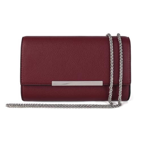 Image of AFKOMST Clutch Purses for Women Small Convertible Wristlet and Evening Bag | Vegan Leather, Fits 6.7-inch Phone /Passport, Versatile for Formal Events /Prom /Wedding /Cocktail /Night Out /Daily Use