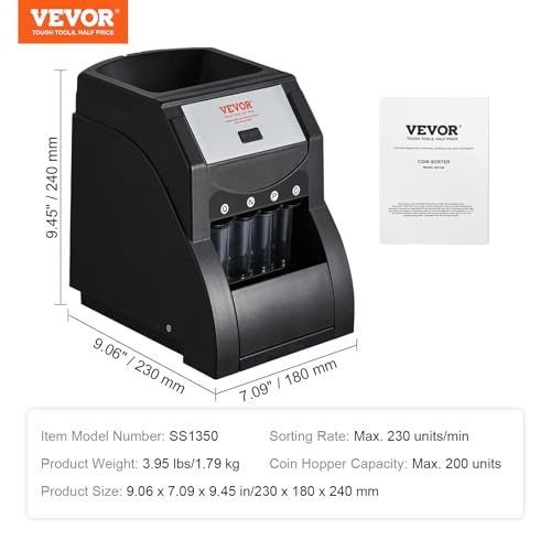 Vevor USD COIN SORTER 4HHS Coin Sorter, Coin Sorter Machine thumb #6