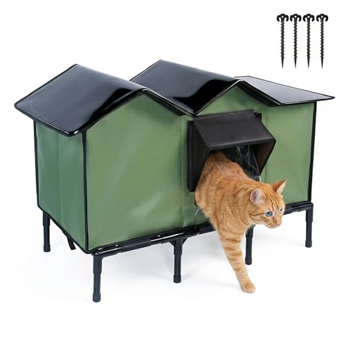 Outdoor Cat House with Viewing Window