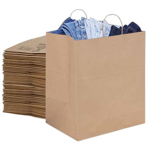 DURO Bag Super Royal Dubl Life Shopping Bag 65# Recycled Kraft FSC (200 Bags.)