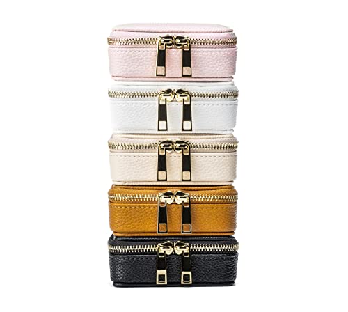 Image of Travel Medicine Box - 8 Day Pill Organizer with Lock & Vegan Leather Case