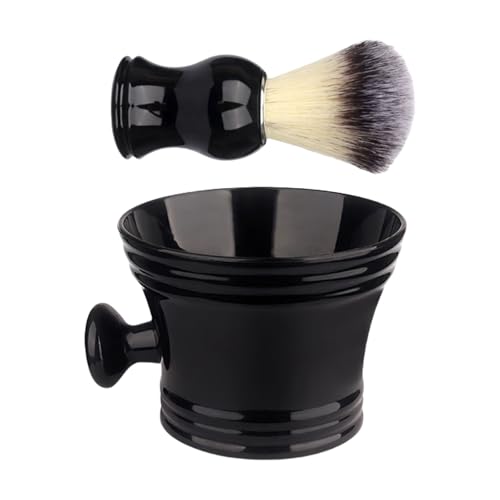 Juego de herramientas tradicionales de afeitado para barba, tazón, cuenco de espuma, cepillo húmedo para marido, regalo para marido, cepillo y kit de jabón para hombre