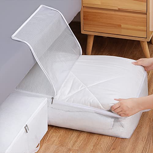 Pvc Under-Bed Storage Bags With Handle And Zipper Foldable Waterproof Organizer Bag For Clothing,Blankets, Comforters, Toys, Transparent,2Or3 Pack #TOP3