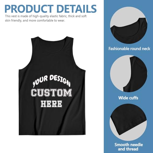 Custom Tank top Men Design Your own Personalized Tank top Add Your Logo/Text Customized Vests with Logo3