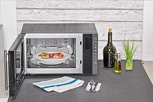 Rotho Basic Mikrowellenabdeckhaube, Kunststoff (PP) BPA-frei, transparent, (26.5 x 26.5 x 6.5 cm)