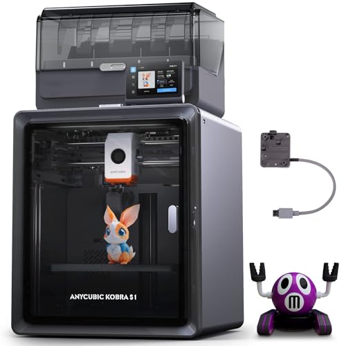 ANYCUBIC Kobra S1 Combo Stampante 3D, Asciugatura e Stampa in Uno, 600 mm/s ad Alta Velocità, Stampa mUlticolore per Tutti i Principali Filamenti, Dimensioni di Stampa 250 x 250 x250 mm