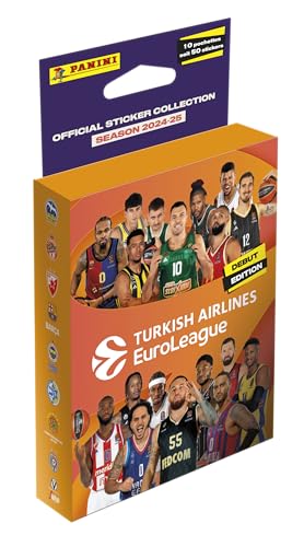 2024/25 Turkish Airlines EUROLEAGUE PANINI Official Sticker Collection Blister 10 Tasche