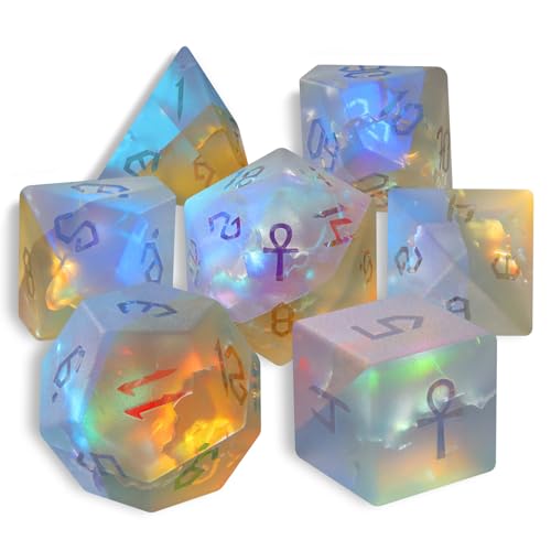 Dados DND Dungeons and Dragons de piedras preciosas Lucky-M