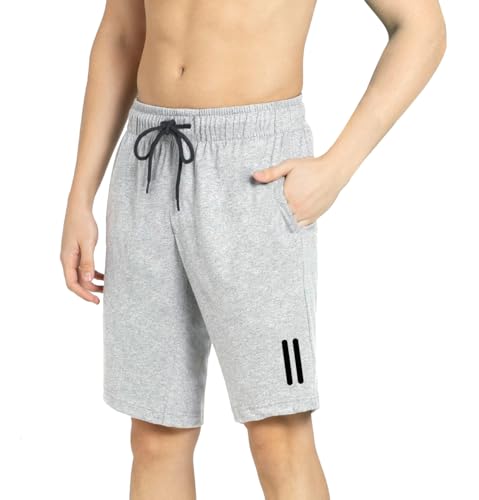 Image of KART BLACK Plus Sizes Men's Cotton Knee Length Shorts (M,L,XL,XXL,3XL,4XL,5XL) | Casual and Night Wear Mens Shorts (Pack of 2)