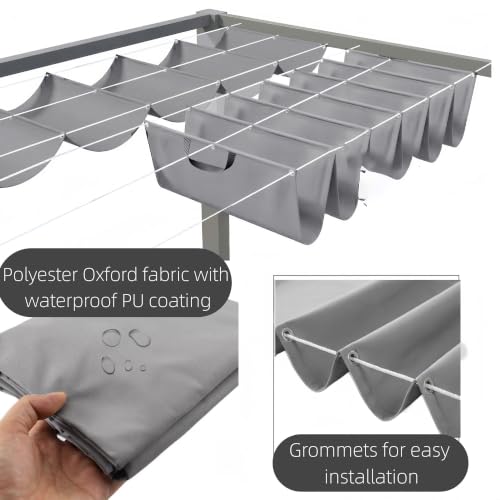 Toldo vela rectangular gris oscuro contra el sol en terrazas 3