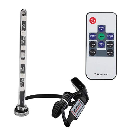 Luz de tanque de agua para sistemas de enfriamiento de agua por computadora, luz de depósito de virus T de enfriamiento de agua con control remoto, lámpara LED de 120 mm para tanque de enfriamiento de