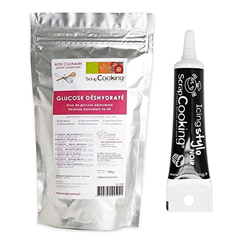 Glucosa seca 200 g + tubo de glaseado negro