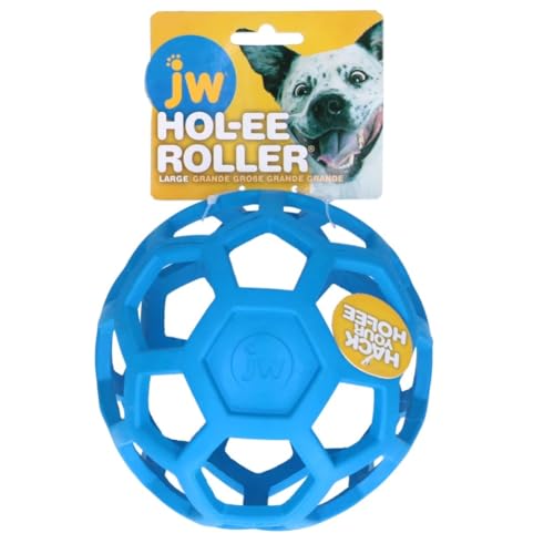 JW Pets HOL-ee Roller, Spielball, Hundeball, Hundespielzeug, Leckerli, Apportierspielzeug, in Verschiedenen Größen wählbar (L)