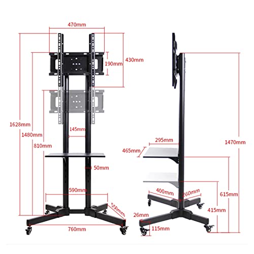 Soporte móvil para TV de 32-60 pulgadas ajustable en altura miniatura 2